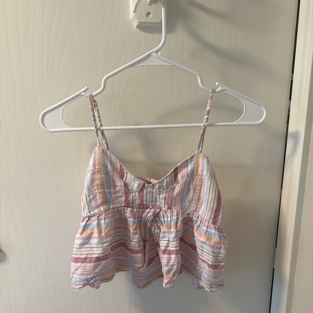 American Eagle Outfitters Striped Crop Top - Multicolor